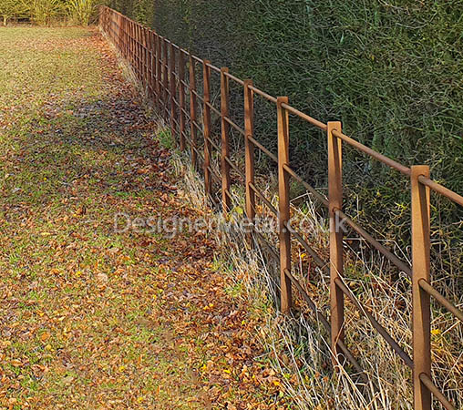 Rust finish fencing 2 Rust finish fencing 2