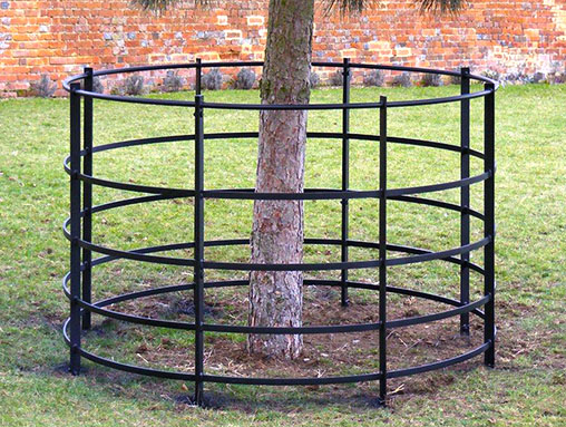 Hoop and post tree guard Hoop and post tree guard
